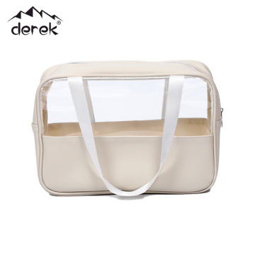 Makeup Bags Clear PVC with Zipper Handle Portable